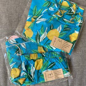 Printfresh Lemon Zest Cami Shorts Set - Size S
